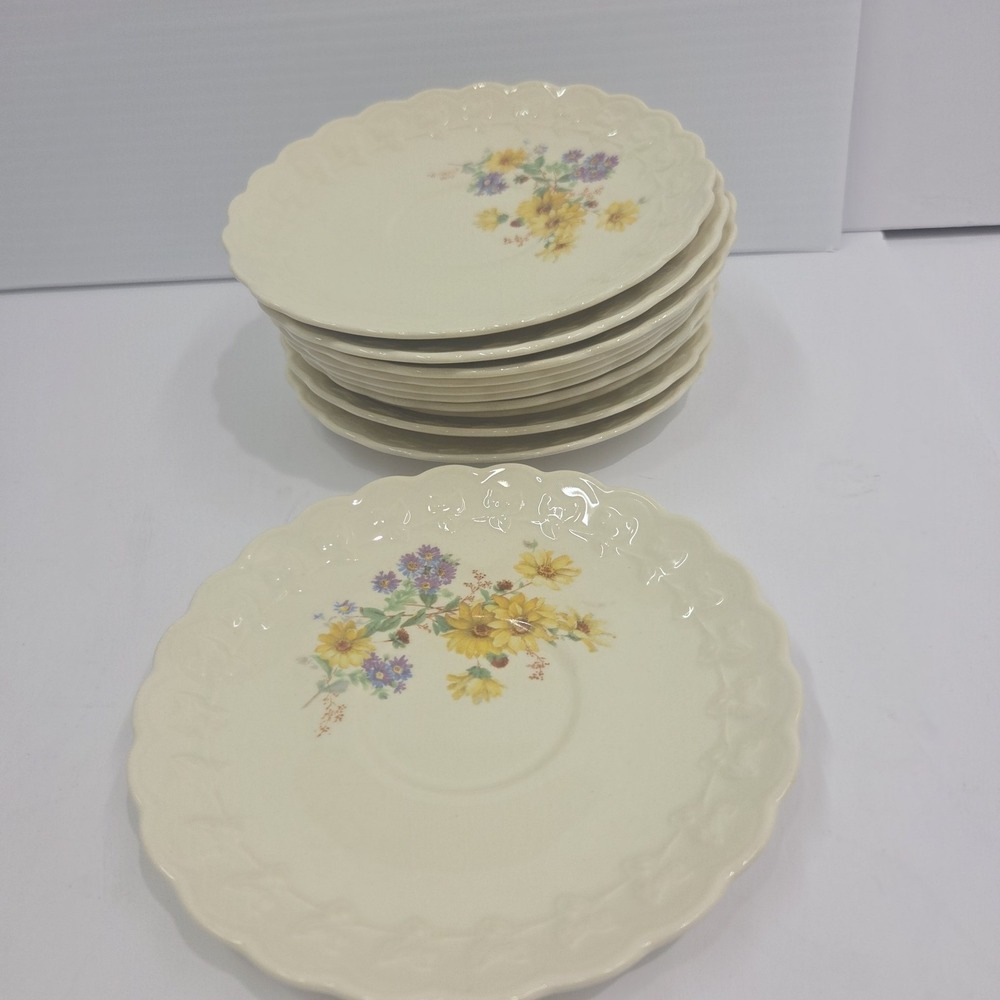 Set of 11 VTG Taylor Smith Taylor Everglade‎ Teacups & Saucers Yellow Daisy